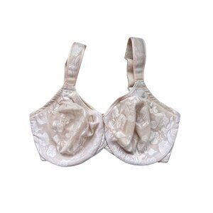 Wacoal Seamless Bra Size 32DD Awareness Full Figure Underwire Lace Jacquard Tan